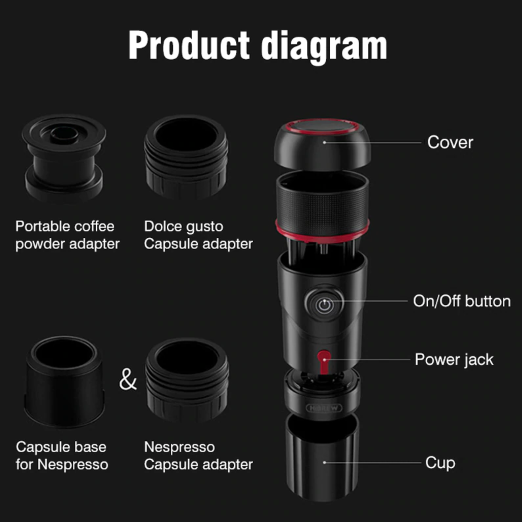Hibrew Portable Auto Coffee Machine Hibrew Portable Auto Coffee Machine